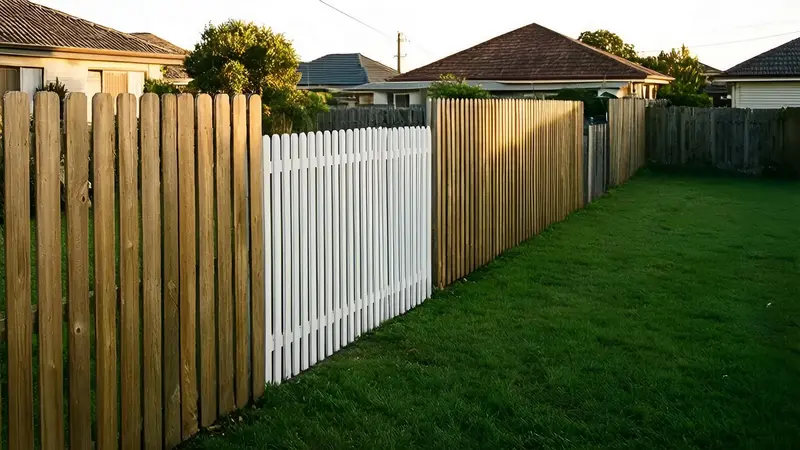 Completed timber paling fence in a New Zealand suburban backyard